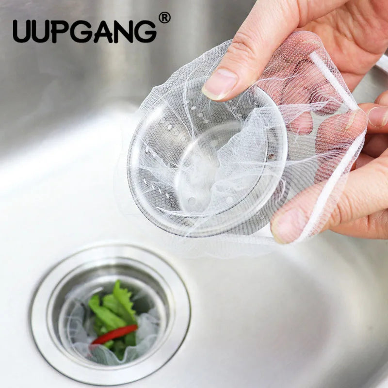 10/30/50/100Pcs Kitchen Anti-Clogging Sink Filter Mesh Pots Sewer Dishes Vegetables Washing Drain Residue Garbage Bag Strainers